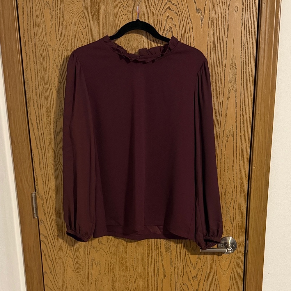 Ann Taylor Burgundy Blouse
